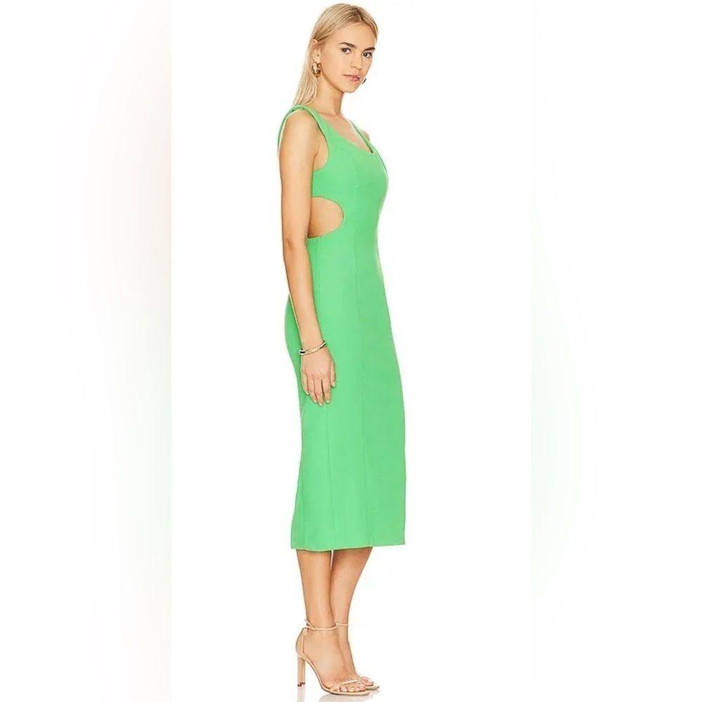 MISHA Coretta Island Green Cutout Midi Dress EU 42 XL Polyester Elastane